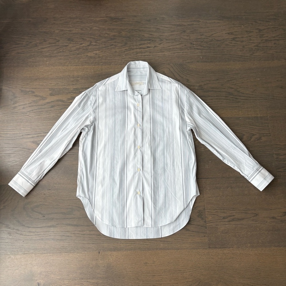 Faithfull the Brand En Vau Shirt Striped Soft Blue